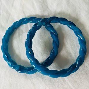 Vintage Blue Acetate Bracelets